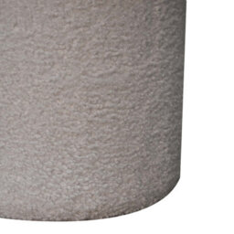 Artisan Furniture Solid Wood White Boucle Mushroom Footstool - thumbnail 8