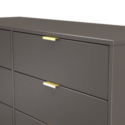 Honshu 6 Drawer Midi Chest Of Drawers In Graphite (Ready Assembled) - thumbnail 5