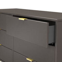 Honshu 6 Drawer Midi Chest Of Drawers In Graphite (Ready Assembled) - thumbnail 6