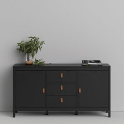 Furniture To Go Barcelona Sideboard 2 Doors + 3 Drawers  In Matt Black - thumbnail 6