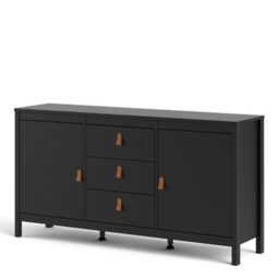Furniture To Go Barcelona Sideboard 2 Doors + 3 Drawers  In Matt Black - thumbnail 3