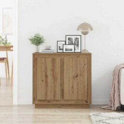 Berkfield Sideboard Artisan Oak 80X34X75 Cm Engineered Wood - thumbnail 4