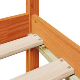 Berkfield Bookcase Bed Without Mattress Wax Brown 120X190 Cm Small Double Solid Wood Pine - thumbnail 9