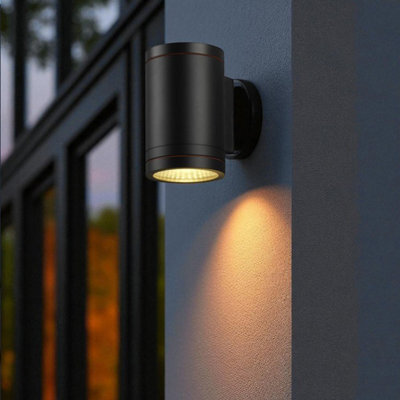 Ultra Beam Lighting Ultrabeam Black 12 Watt Outdoor Wall Downlight - Ip65 Rated - 3000K Warm White - 160mm Tall - image 1