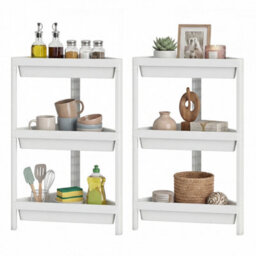 3 Tier Corner Shower Bathroom Standing Shelf - thumbnail 1