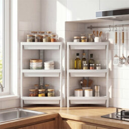 3 Tier Corner Shower Bathroom Standing Shelf - thumbnail 4