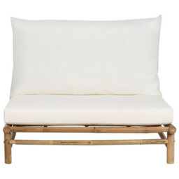 Beliani Set Of 2 Garden Chairs With Cushions Todi Bamboo Off-White - thumbnail 6