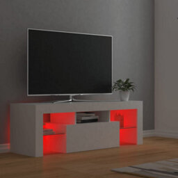 Berkfield Modern Tv Cabinet With Led Lights White 120X35X40 Cm - thumbnail 5
