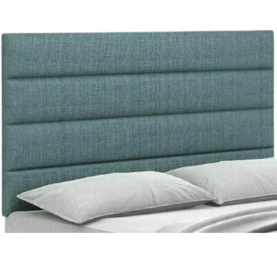 "Urban Textures Luxury 20"" High Linen Fabric Upholstered Sierad Design Bed Headboard - Duck Egg" - image 1