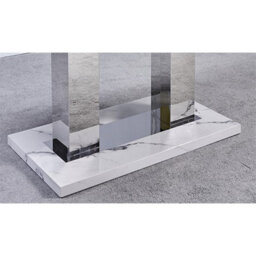 Furniture in Fashion Candice Dining Table Family Kitchen Dining Living Durable Modern 4-6 Seater Diva Marble Effect High Gloss W160Xd90Xh75Cm - thumbnail 5