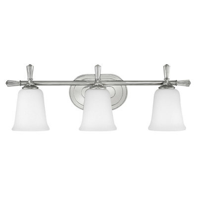 Elegant Ip44 3 Bulb Wall Light With Opaque Glass And Chrome Finish