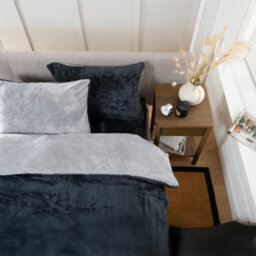 The Lyndon Company Teddington Furry Fleece Duvet Cover Set - thumbnail 4