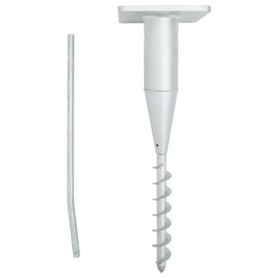 Walplus Steel In-Ground Parasol Base With Rod 16X16X52 Cm - Ground Anchor For Cantilever Umbrellas - image 1