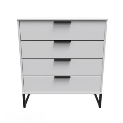 Beijing 4 Drawer Chest Of Drawers In Grey Matt (Ready Assembled) - image 1