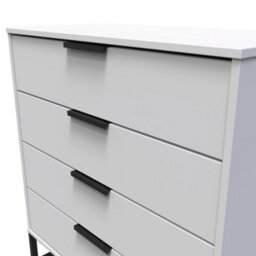 Beijing 4 Drawer Chest Of Drawers In Grey Matt (Ready Assembled) - thumbnail 4