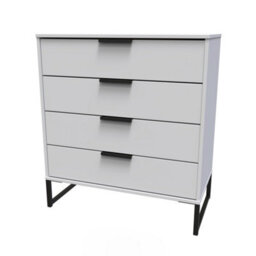 Beijing 4 Drawer Chest Of Drawers In Grey Matt (Ready Assembled) - thumbnail 3