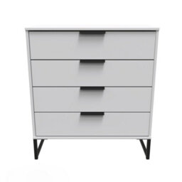Beijing 4 Drawer Chest Of Drawers In Grey Matt (Ready Assembled) - thumbnail 1