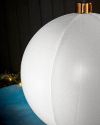 WeRChristmas Inflatable Tinsel Christmas Bauble, White, 76 Cm - thumbnail 4