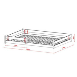 Arte Pine Fini Eu Double Bed W147Cm X H29Cm X D208Cm - Montessori-Centric Natural Authenticity - thumbnail 4