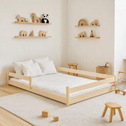 Arte Pine Fini Eu Double Bed W147Cm X H29Cm X D208Cm - Montessori-Centric Natural Authenticity - thumbnail 2