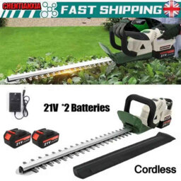 Brushless Cordless Hedge Trimmer Tree Branch Cutter Tool With 2 Battery And Charger, Lightweight For Garden, Lawn - thumbnail 7