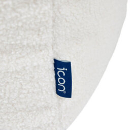 Icon Amara Bouclé Square Footstool Bean Bag, Ivory - thumbnail 8