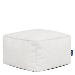 Icon Amara Bouclé Square Footstool Bean Bag, Ivory - thumbnail 4