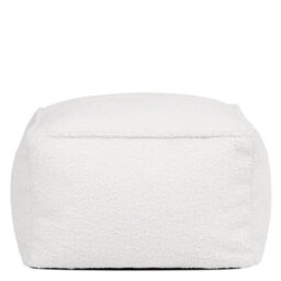 Icon Amara Bouclé Square Footstool Bean Bag, Ivory - thumbnail 5