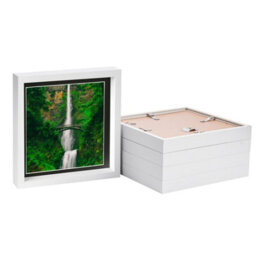"Nicola Spring 10 X 10"" Photo Frames - Black Mount 3D Photo Frame Picture Frame Box Portrait Display Case & Spacer 8 X 8"" Mount X5" - thumbnail 1