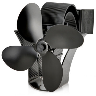 Netta Magnetic 4 Blade Heat-Powered Stove Fan With Adjustable Flue Band - image 1