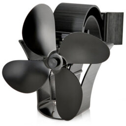 Netta Magnetic 4 Blade Heat-Powered Stove Fan With Adjustable Flue Band
