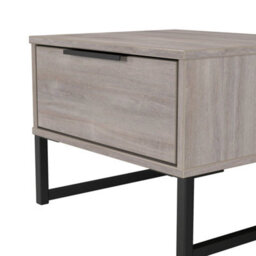 Beijing 1 Drawer Bedside Cabinet In Grey Oak (Ready Assembled) - thumbnail 5