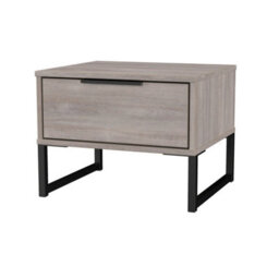 Beijing 1 Drawer Bedside Cabinet In Grey Oak (Ready Assembled) - thumbnail 4