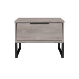 Beijing 1 Drawer Bedside Cabinet In Grey Oak (Ready Assembled) - thumbnail 2