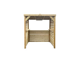 Edecks Deluxe The Vista Wooden Bbq Shelter With Inner Shelves 6 X 7Ft - Full Sides Open Back Outdoor Garden Barbecue Grill Gazebo - thumbnail 4
