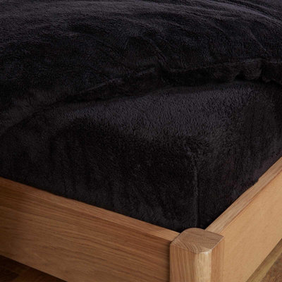 OHS Teddy Fleece Fitted Bed Sheet Soft Thermal Warm
