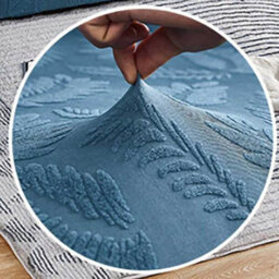 Premium Jacquard Stretch Sofa Cover In Blue For 4-Seater Sofas - thumbnail 2