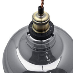 Long Life Lamps Company Modern Vintage Shadow Glass Light Shade Smoked Ceiling Lamp M0091 - thumbnail 4