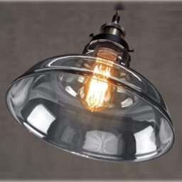 Long Life Lamps Company Modern Vintage Shadow Glass Light Shade Smoked Ceiling Lamp M0091 - thumbnail 5