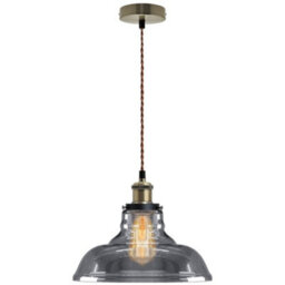 Long Life Lamps Company Modern Vintage Shadow Glass Light Shade Smoked Ceiling Lamp M0091 - thumbnail 3