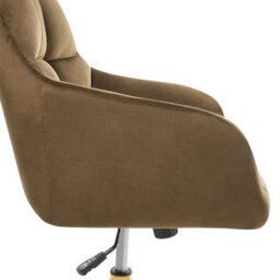 Beliani Desk Chair Palmdale Velvet Brown - thumbnail 6