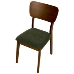Beliani Set Of 2 Dining Chairs Minier Wood Green/ Dark Brown - thumbnail 7