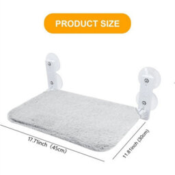 Foldable Plush Cat Window Hammock Soft Hanging Bed Cat Bed - thumbnail 2