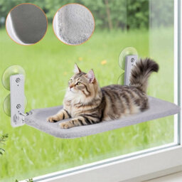 Foldable Plush Cat Window Hammock Soft Hanging Bed Cat Bed - thumbnail 1
