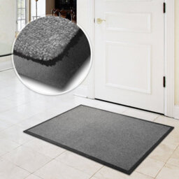 Floordirekt Monochrome High Twist Nylon Dirt Trapper Entrance Mat Non Slip Back Absorbent Home Business Entrance Silver Grey 200 X 200 Cm - thumbnail 3