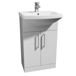 Clifton Bathroom 550mm Vanity Unit With Basin - White - (Innocent Trim) Brassware Not Included - thumbnail 1