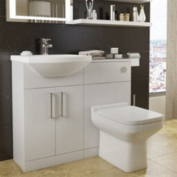 Clifton Bathroom 550mm Vanity Unit With Basin - White - (Innocent Trim) Brassware Not Included - thumbnail 2