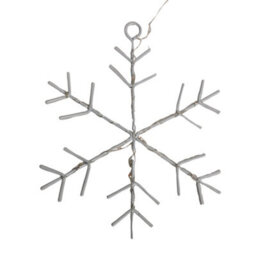 Samuel Alexander 1.2M Battery Operated Snowflake Christmas Curtain Lights With 147 White Leds - thumbnail 6