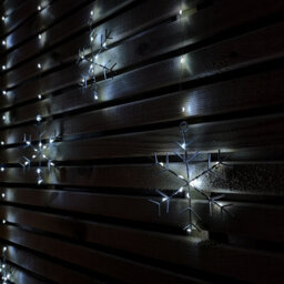 Samuel Alexander 1.2M Battery Operated Snowflake Christmas Curtain Lights With 147 White Leds - thumbnail 2