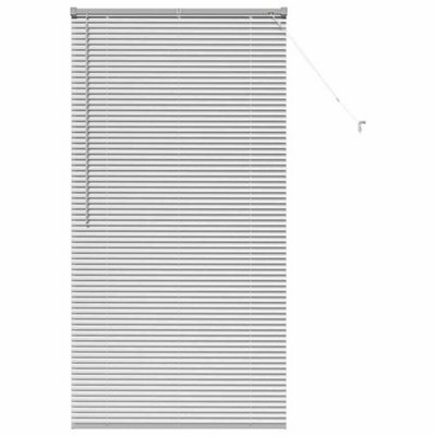 Berkfield Modern Window Blind With Curtains Manual Silver Aluminium